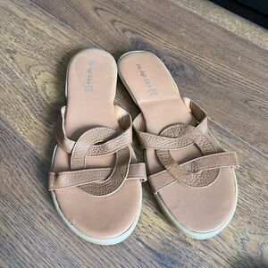 Vera Pelle Tan Leather Women's Sandals
